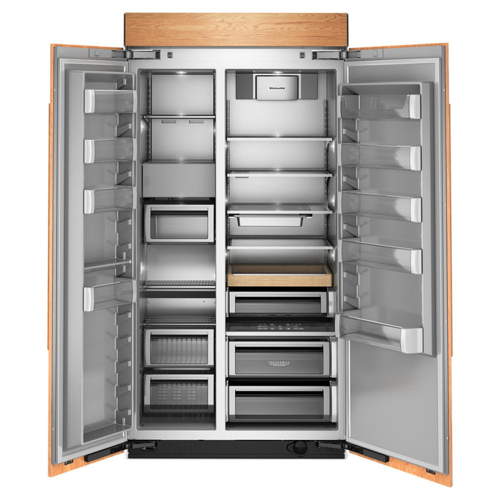 Réfrigérateur encastré côte à côte KitchenAid de 42 po et de 25,5 pi³ – prêt à recevoir un panneau – KBSN742TPA