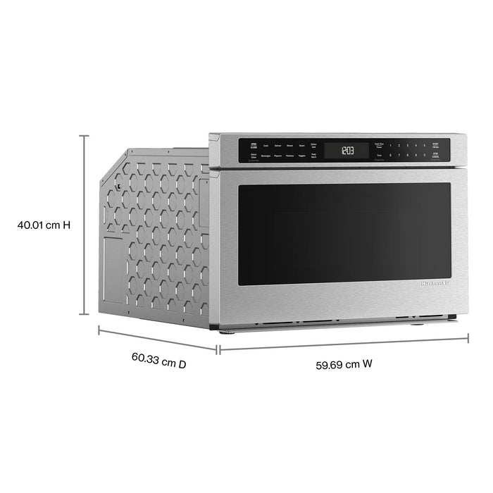 Tiroir four à micro-ondes sous le comptoir KitchenAid de 1,3 pi3 et de 24 po - acier inoxydable - KMBD524TPS
