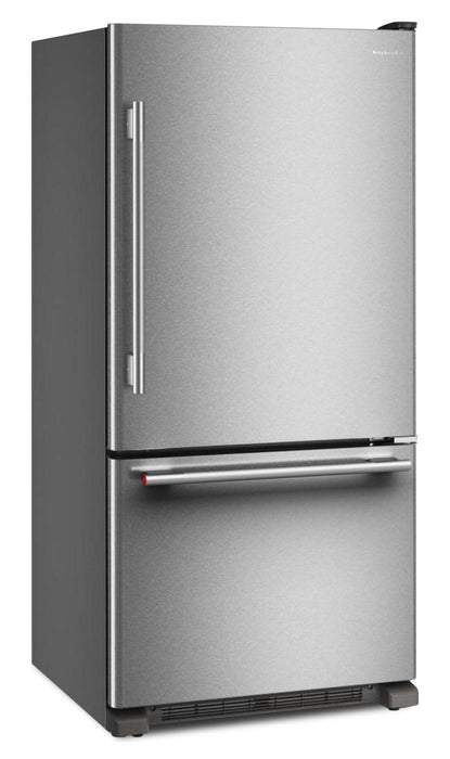 Réfrigérateur KitchenAid de 22 pi³ et de 33 po à congélateur inférieur - acier inoxydable PrintShieldMC - KRBR133SPS