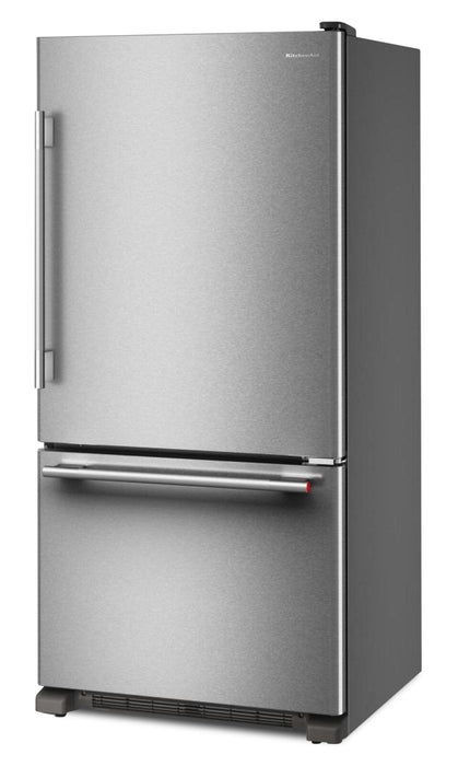 Réfrigérateur KitchenAid de 22 pi³ et de 33 po à congélateur inférieur - acier inoxydable PrintShieldMC - KRBR133SPS