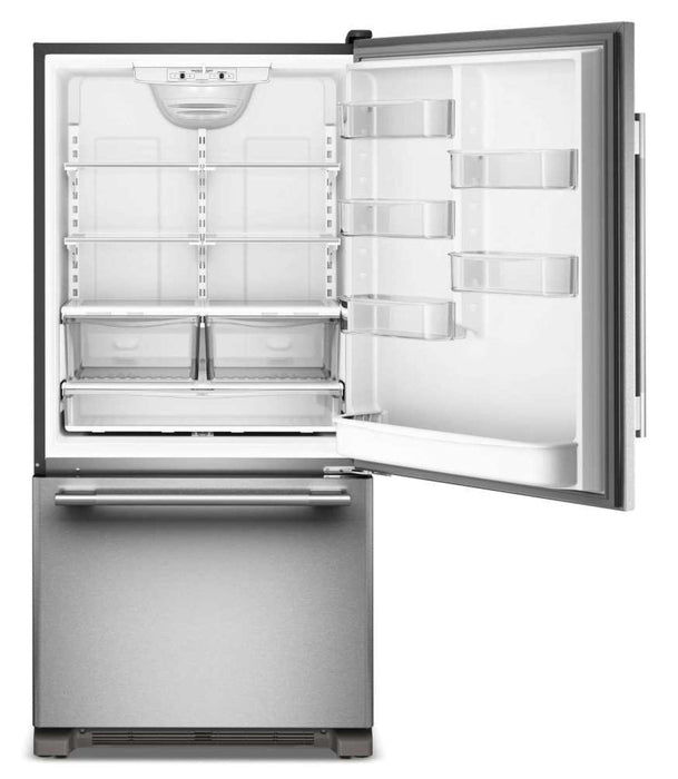 Réfrigérateur KitchenAid de 22 pi³ et de 33 po à congélateur inférieur - acier inoxydable PrintShieldMC - KRBR133SPS