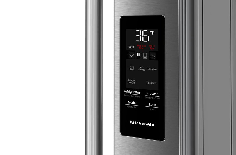 Réfrigérateur à portes françaises KitchenAid de 31 pi³ – acier inoxydable avec fini PrintShieldMC – KRFF336SPS