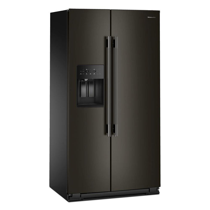 Réfrigérateur KitchenAid de 21 pi3 et de 36 po de profondeur comptoir  - minerai noir - KRSC536RBE