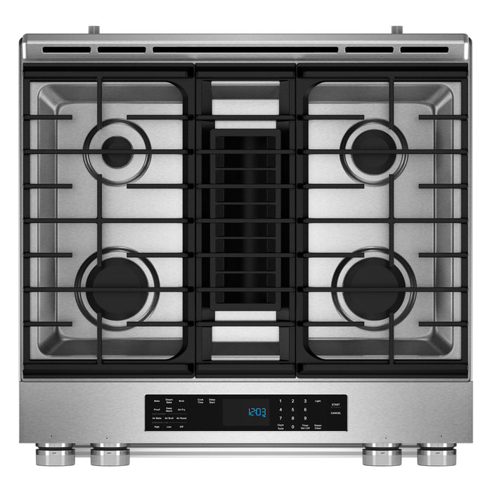 Cuisinière hybride encastrée KitchenAid de 6,4 pi3 et de 30 po - acier inoxydable PrintShieldMC - KSDV730TPS