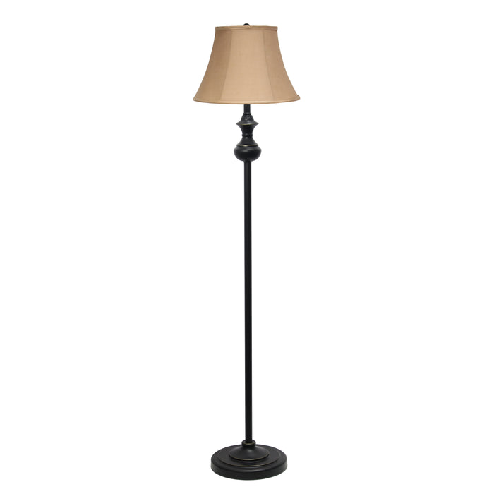 Ensemble 3 pièces Elegant Designs de 2 lampes de table et de 1 lampe à pied - bronze restauré