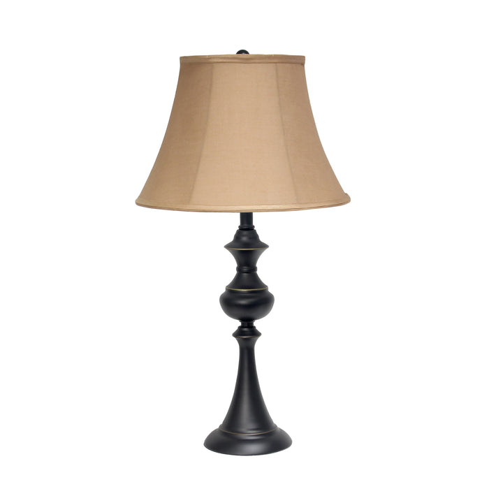 Ensemble 3 pièces Elegant Designs de 2 lampes de table et de 1 lampe à pied - bronze restauré