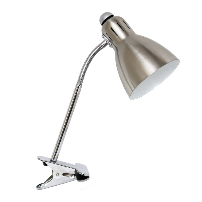Lampe de bureau de Simple Designs à pince réglable - nickel brossé