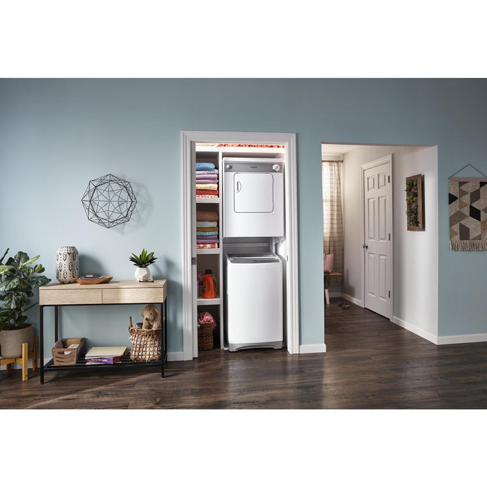 Sécheuse électrique Whirlpool de 3,4 pi³ et de 24 po - blanche - superposable - LDR3822PQ