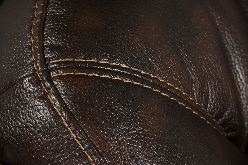 Sofa inclinable Leo de 87,5 po en cuir véritable - brun noyer