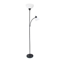 Lampe à pied de Simple Designs avec lumière de lecture - noire