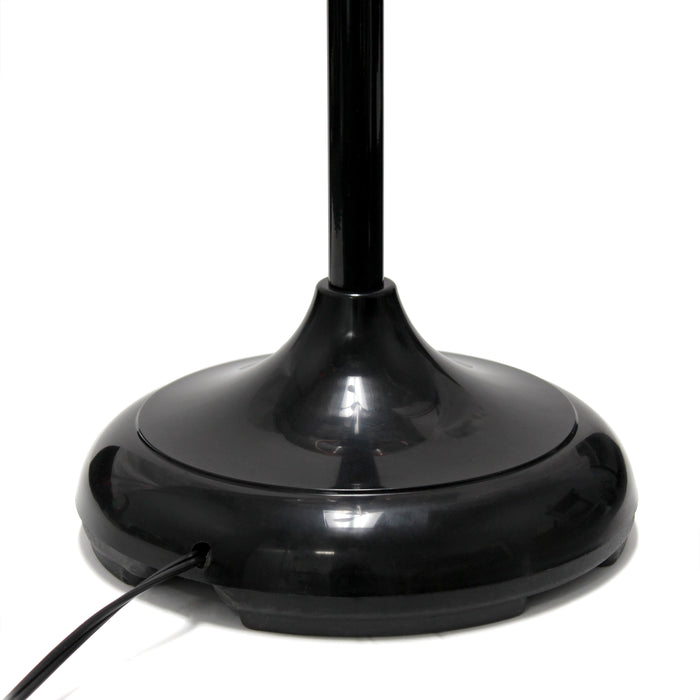 Lampe à pied contemporaine Medusa de Simple Designs de 67 po à plusieurs têtes à 5 ampoules avec col de cygne réglable - noire et blanche