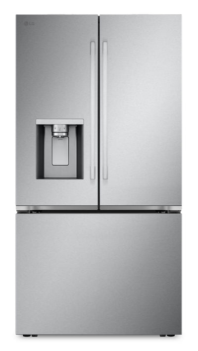 LG 36" 31 Cu. Ft. Standard-Depth MAX® French 3-Door Refrigerator - LF31WSH63S | Réfrigérateur à 3 portes LG de 31 pi3 et de 36 po à portes françaises de profondeur standard MAXMD - LF31WSH63S