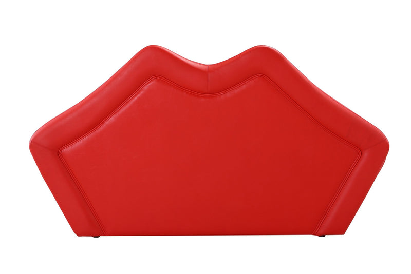 Causeuse Kiss Manhattan Comfort de 61,8 po en similicuir - rouge