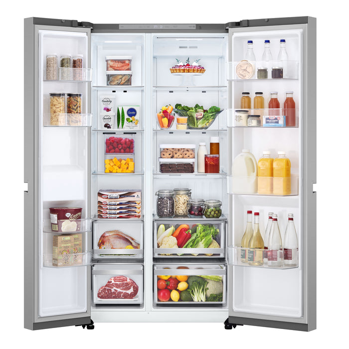 Réfrigérateur LG de 23 pi3 et 36 po de profondeur comptoir à compartiments juxtaposés - argenté Prime - LS23NCP20V