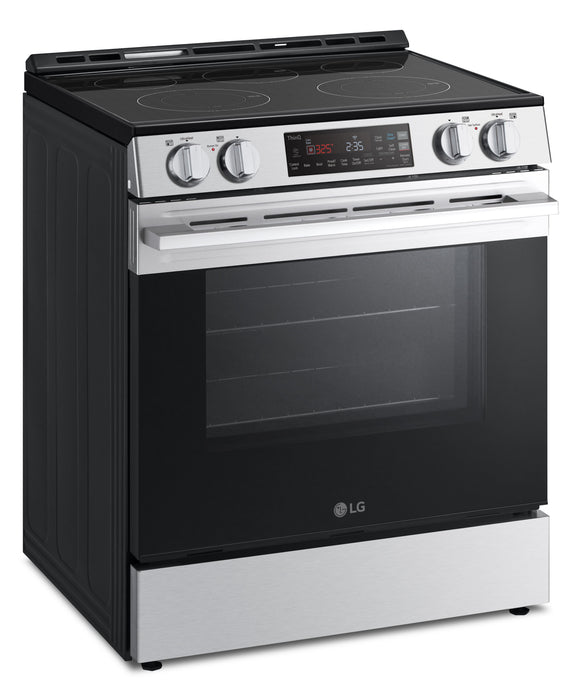 Cuisinière électrique LG de 6,3 pi3 et de 30 po avec autonettoyage - acier inoxydable PrintProofMC - LSEL6331XE
