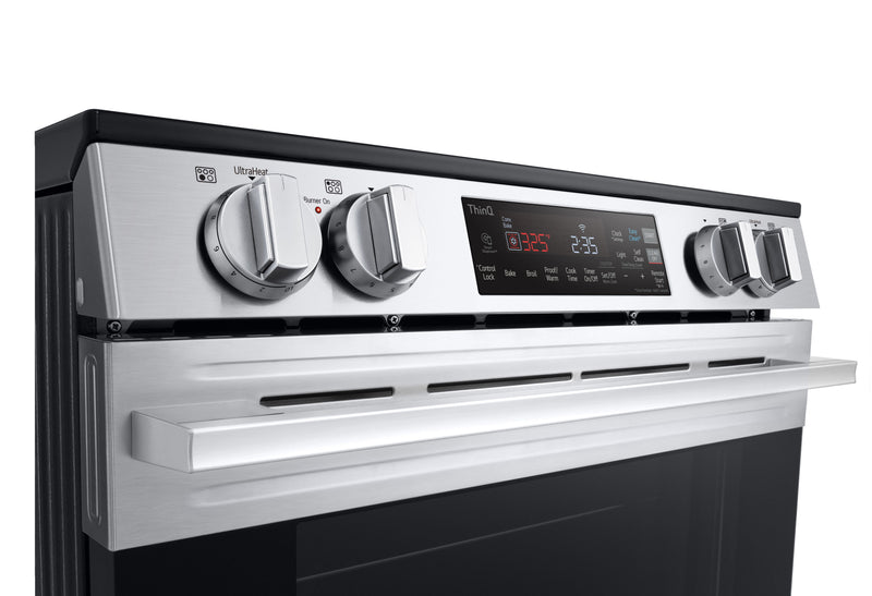 Cuisinière électrique LG de 6,3 pi3 et de 30 po avec autonettoyage - acier inoxydable PrintProofMC - LSEL6331XE