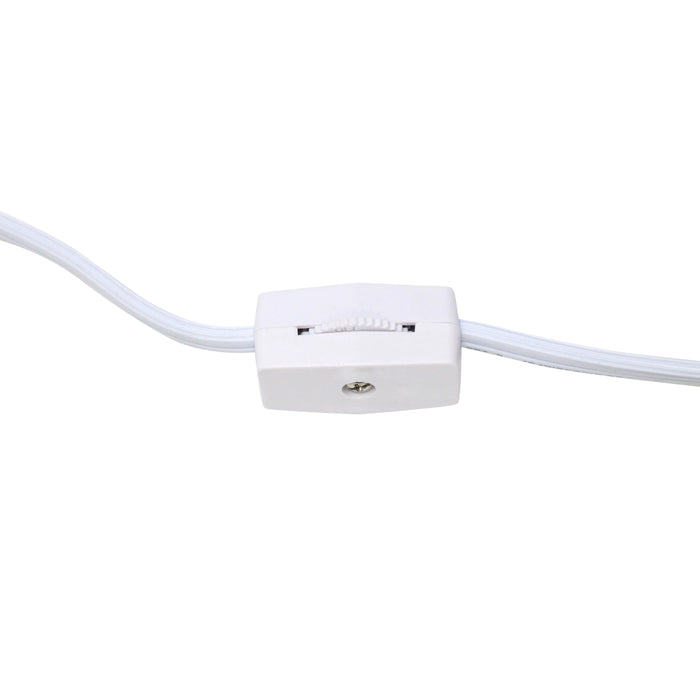 Lampe de table traditionnelle de Simple Designs de 20,4 po en céramique avec texture de mailles retournées et abat-jour cylindrique en tissu blanc - grise