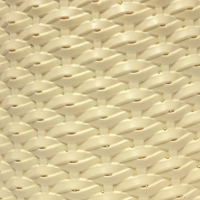 Lampe de table traditionnelle de Simple Designs de 20,4 po en céramique avec texture de mailles retournées et abat-jour cylindrique en tissu blanc - jaune