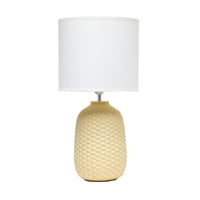 Lampe de table traditionnelle de Simple Designs de 20,4 po en céramique avec texture de mailles reto