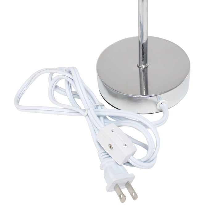 Mini lampe de table de base de Simple Designs chromée - bleue