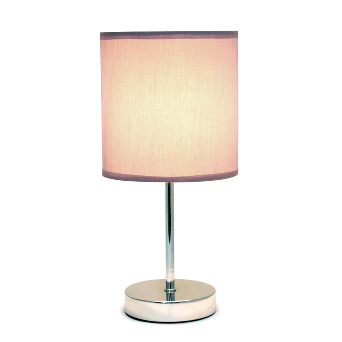 Mini lampe de table de base de Simple Designs chromée - bleue