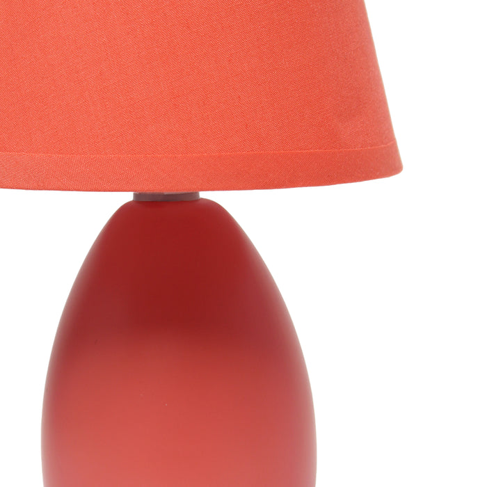 Mini lampe de table de Simple Designs en céramique en forme d’œuf - orange