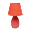 Mini lampe de table de Simple Designs en céramique en forme d’œuf - orange