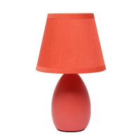 Mini lampe de table de Simple Designs en céramique en forme d’œuf - orange