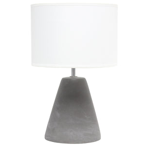 Lampe de table Pinnacle de Simple Designs en béton - blanche