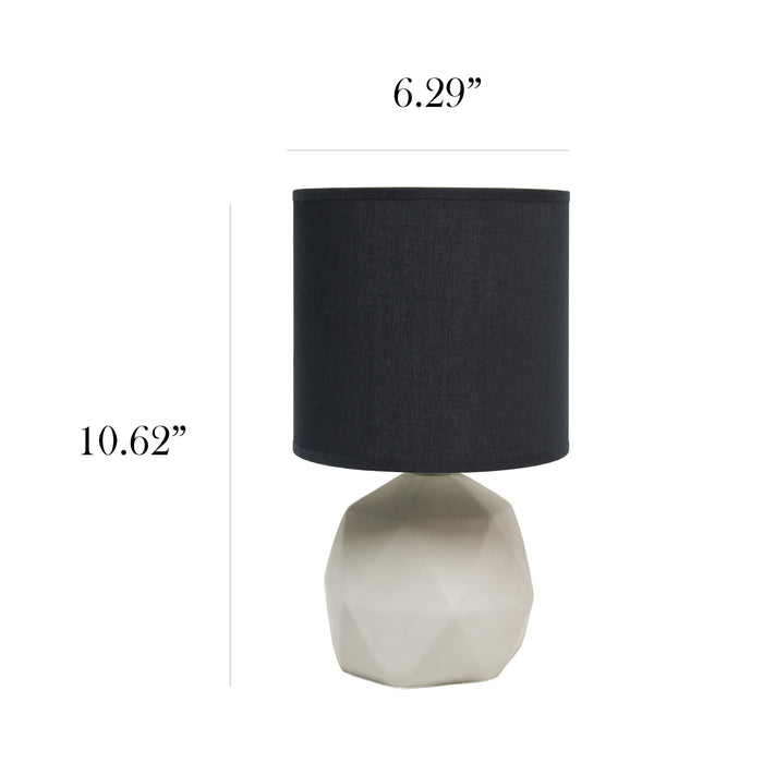 Lampe géométrique de Simple Designs en béton - noire