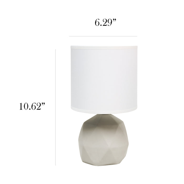 Lampe géométrique de Simple Designs en béton - blanche