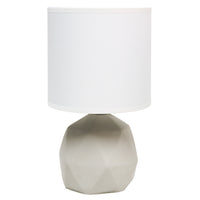 Lampe géométrique de Simple Designs en béton - blanche