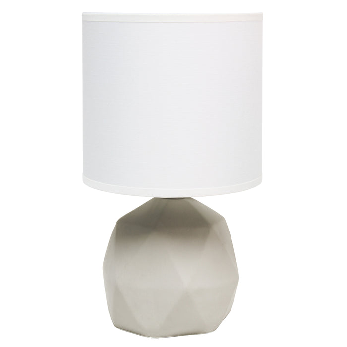 Lampe géométrique de Simple Designs en béton - blanche