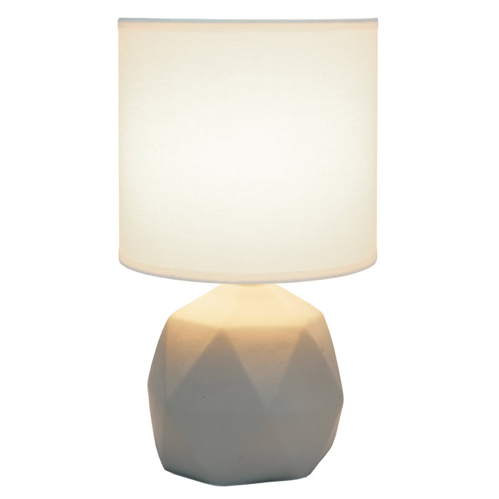 Lampe géométrique de Simple Designs en béton - blanche