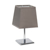 Mini lampe de table de Simple Designs avec abat-jour empire carré en tissu - grise