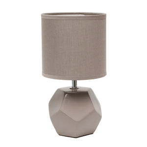 Mini lampe de table de Simple Designs à prisme rond - grise