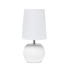 Lampe de table de Simple Designs en céramique à texture cloutée - blanche