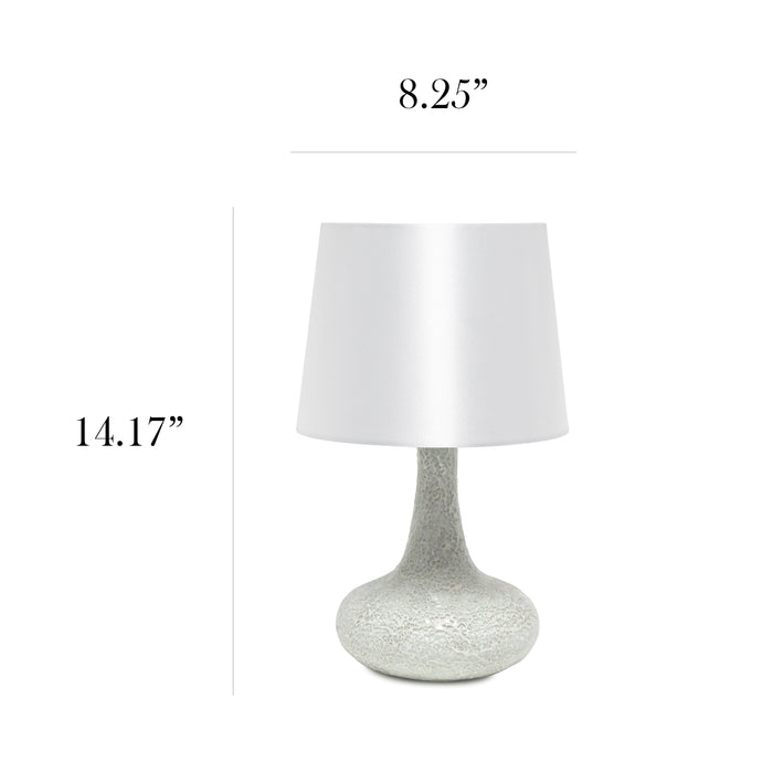 Lampe de table Genie de Simple Designs en carreaux de mosaïque en verre - blanche