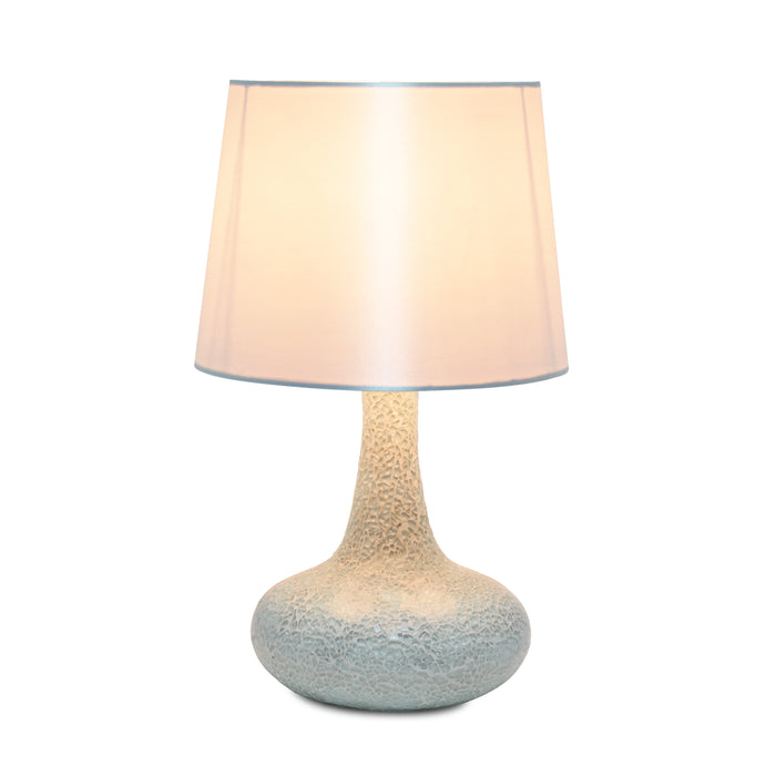 Lampe de table Genie de Simple Designs en carreaux de mosaïque en verre - blanche