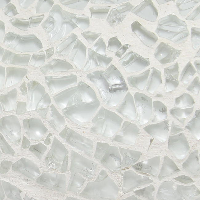 Lampe de table Genie de Simple Designs en carreaux de mosaïque en verre - blanche