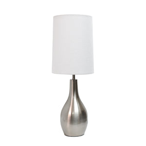 Lampe de table de Simple Designs en forme de larme - nickel brossé