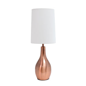 Lampe de table de Simple Designs en forme de larme - or rose