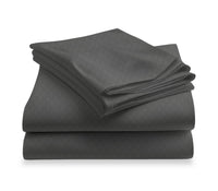 Ensemble de draps LUSOME de 4 pièces en coton à régulation de température pour très grand lit divisé - perle fumée