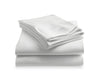 Ensemble de draps LUSOME de 4 pièces en coton à régulation de température pour très grand lit divisé - blanc