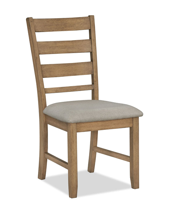 Chaise de salle à manger Maple avec dossier en échelle - naturelle