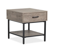  Table de bout Matthew de 22 po avec rangement - multicolore