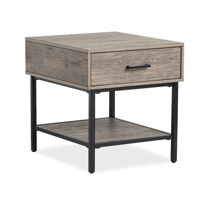 Table de bout Matthew de 22 po avec rangement - multicolore