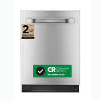  Lave-vaisselle Midea de 24 po avec commandes sur le dessus et séchage total en 3 étapes - acier inoxydable - MDT24P3CST
