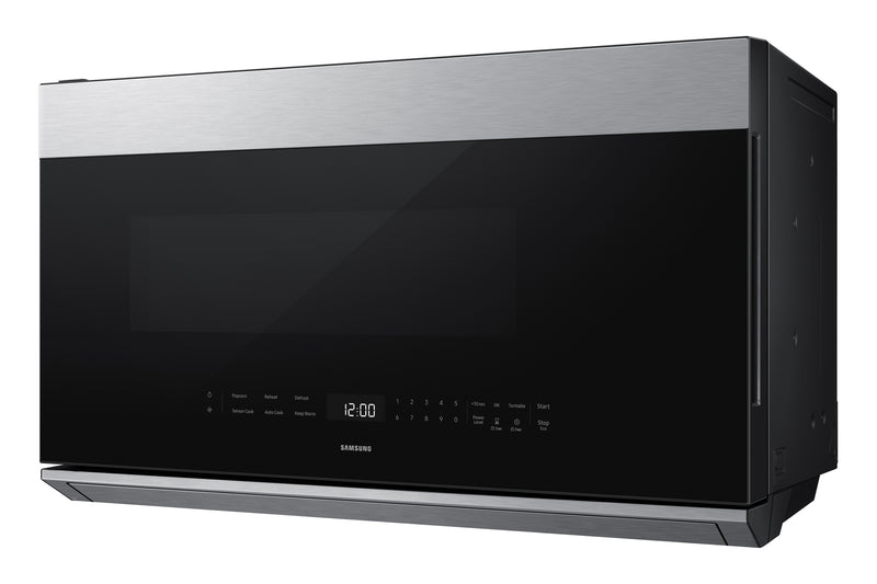 Four à micro-ondes à hotte intégrée Samsung de 2,1 pi3 avec 500 pi3/min et affichage à DEL - acier inoxydable - ME80H2160RAC