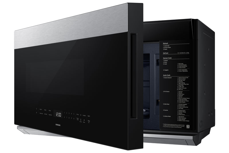 Four à micro-ondes à hotte intégrée Samsung de 2,1 pi3 avec 500 pi3/min et affichage à DEL - acier inoxydable - ME80H2160RAC
